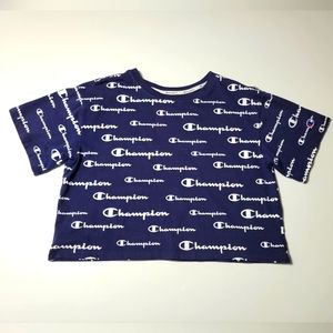 Champion graphic crop tee M